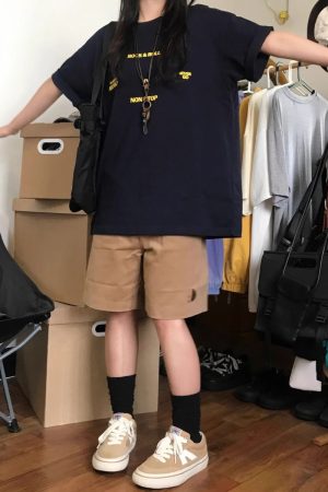 Trendy American Retro Letter Short-Sleeve T-Shirt for Men and Women, Pure Cotton, Plus Size, Loose Fit, Chic Hong Kong Style