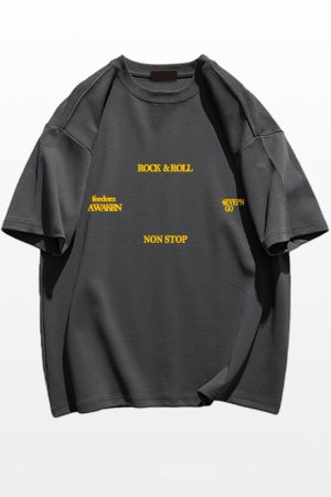 Trendy American Retro Letter Short-Sleeve T-Shirt for Men and Women, Pure Cotton, Plus Size, Loose Fit, Chic Hong Kong Style