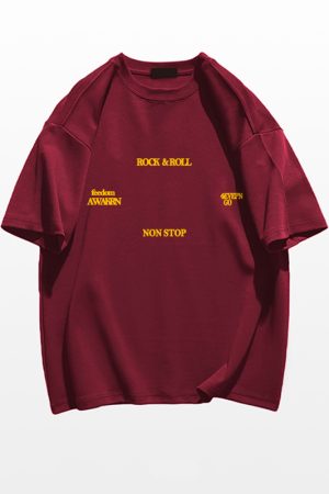 Trendy American Retro Letter Short-Sleeve T-Shirt for Men and Women, Pure Cotton, Plus Size, Loose Fit, Chic Hong Kong Style