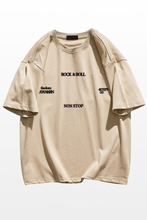 Trendy American Retro Letter Short-Sleeve T-Shirt for Men and Women, Pure Cotton, Plus Size, Loose Fit, Chic Hong Kong Style