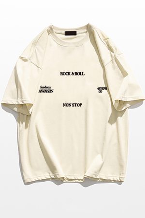 Trendy American Retro Letter Short-Sleeve T-Shirt for Men and Women, Pure Cotton, Plus Size, Loose Fit, Chic Hong Kong Style