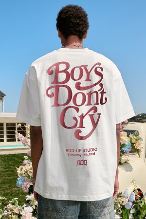 Trendy American Style Letter Print Short Sleeve T-Shirt - Retro Hip-Hop Loose Fit for Men and Women - Summer 2025 Fashion