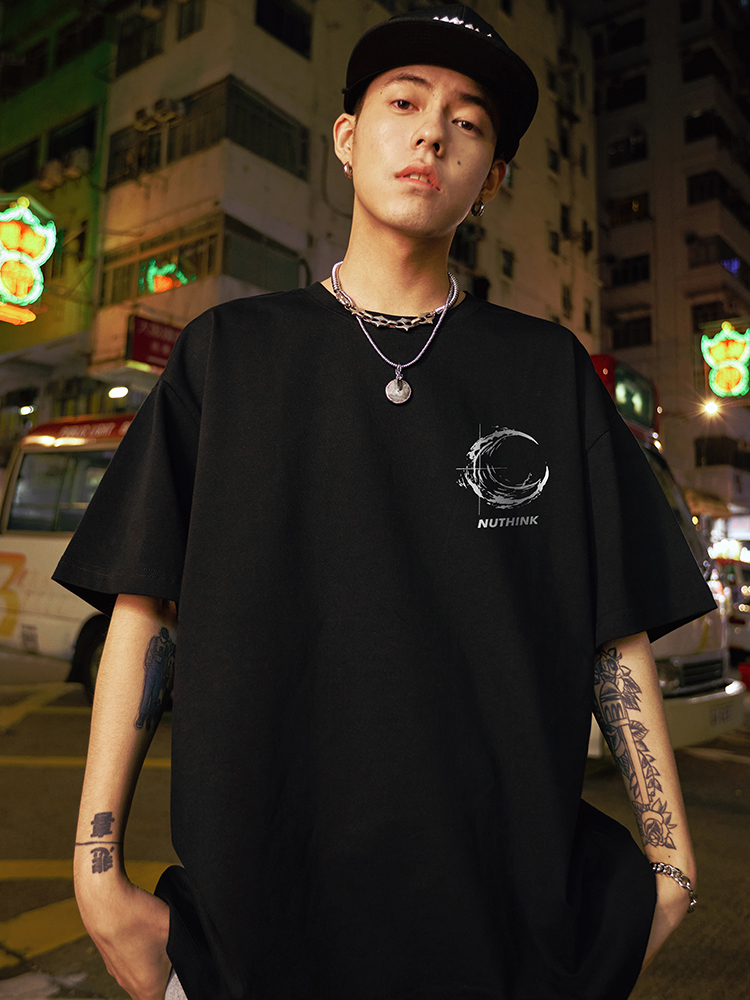 Trendy American-Style Printed Short Sleeve T-Shirt for Men and Women - Loose Fit Heavyweight Tee - Casual 90s Y2K Style Trendy American-Style Printed Short Sleeve T-Shirt for Men and Women - Loose Fit Heavyweight Tee - Casual 90s Y2K Style