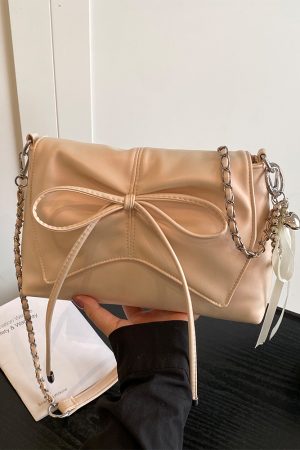 Trendy Ballet-Style Women's Shoulder Bag 2025 - Versatile Crossbody with Silver Chain - Fashionable High-End Feel