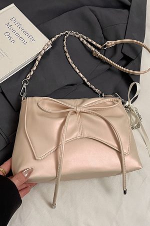 Trendy Ballet-Style Women's Shoulder Bag 2025 - Versatile Crossbody with Silver Chain - Fashionable High-End Feel