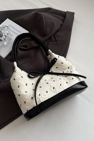 Trendy Bowknot Tote Bucket Bag for Women - High-End Versatile Shoulder Bag Style 2025
