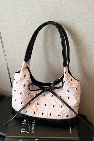 Trendy Bowknot Tote Bucket Bag for Women - High-End Versatile Shoulder Bag Style 2025