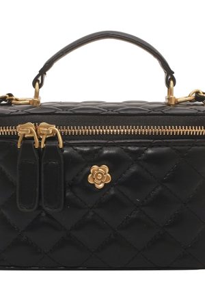 Trendy Diamond-Patterned Handbag for Women - Spring/Summer 2025 Shoulder & Crossbody Chain Bag - Chic Small Fashion Accessory