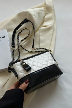 Trendy Diamond Quilted Chain Shoulder Crossbody Bag for Women - Versatile Slouchy Style for Spring and Summer 2025 Fashion