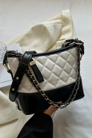 Trendy Diamond Quilted Chain Shoulder Crossbody Bag for Women - Versatile Slouchy Style for Spring and Summer 2025 Fashion