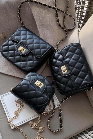 Trendy Diamond Quilted Crossbody Handbag for Women, Korean Style Shoulder Bag, Versatile Fashionable 2025 Design