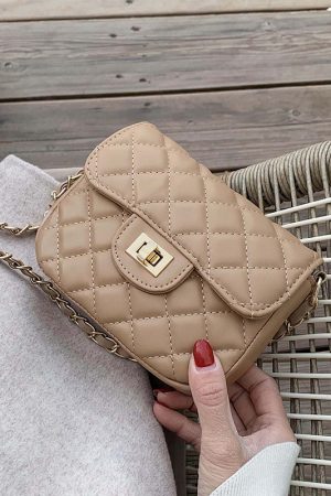Trendy Diamond Quilted Crossbody Handbag for Women, Korean Style Shoulder Bag, Versatile Fashionable 2025 Design