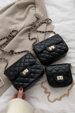 Trendy Diamond Quilted Crossbody Handbag for Women, Korean Style Shoulder Bag, Versatile Fashionable 2025 Design