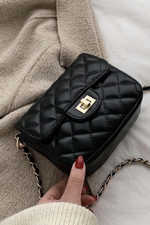 Trendy Diamond Quilted Crossbody Handbag for Women, Korean Style Shoulder Bag, Versatile Fashionable 2025 Design