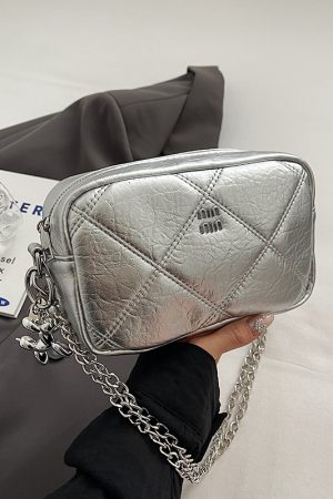 Trendy Diamond Quilted Square Bag for Women, Korean Style INS Fashion, Summer 2025 Shoulder Bag, Small Chanel-Inspired Design