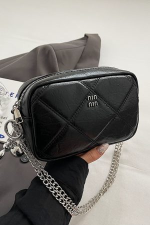 Trendy Diamond Quilted Square Bag for Women, Korean Style INS Fashion, Summer 2025 Shoulder Bag, Small Chanel-Inspired Design