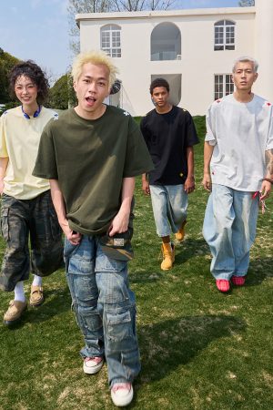 Trendy Heavyweight Short Sleeve T-Shirt with Dopamine Embroidery - American Vintage Unisex Style for 2025