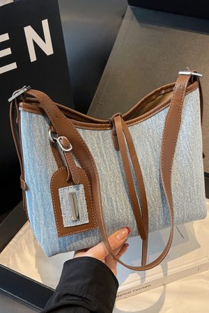 Trendy High-End Denim Bucket Bag for Women - 2025 Summer Fashion Shoulder Bag, Stylish Niche Accessory