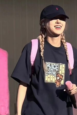 Trendy Korean-Style Cartoon Bear Printed Short Sleeve T-Shirt for Women - Summer Fashion Top for Couples