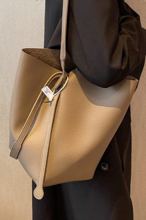 Trendy Large-Capacity Women's Shoulder Bag - Spring/Summer 2025 Versatile Bucket Bag for Commuting and Everyday Use