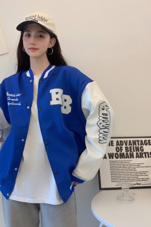 Trendy Loose Casual Baseball Jacket for Women - Spring Versatile Style for Students, Chic Everyday Wear