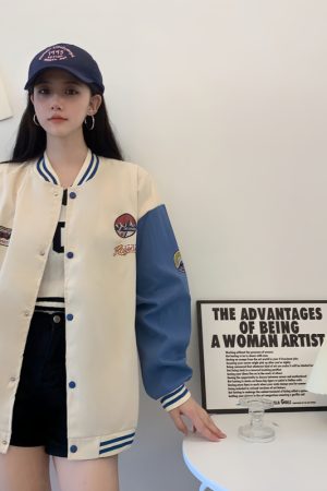 Trendy Loose Casual Baseball Jacket for Women - Spring Versatile Style for Students, Chic Everyday Wear