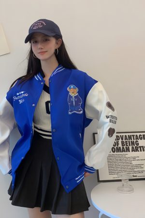 Trendy Loose Casual Baseball Jacket for Women - Spring Versatile Style for Students, Chic Everyday Wear