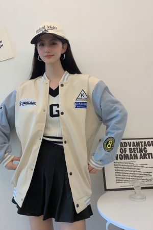 Trendy Loose Casual Baseball Jacket for Women - Spring Versatile Style for Students, Chic Everyday Wear