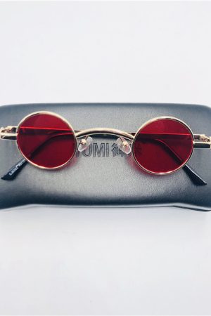 Trendy Men's Punk Ultra-Small Round Frame Sunglasses, Y2K Inspired, Worn by Celebrities, Retro Fashion Statement Glasses