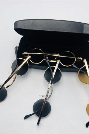 Trendy Men's Punk Ultra-Small Round Frame Sunglasses, Y2K Inspired, Worn by Celebrities, Retro Fashion Statement Glasses