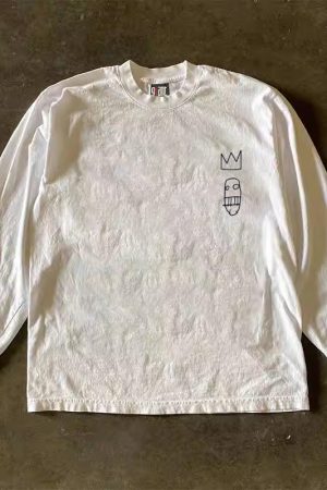 Trendy Oversized Graffiti Hip-Hop T-Shirt for Men and Women - Loose Fit, 280g Heavyweight Streetwear