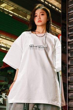 Trendy Plus Size Loose Fit Half-Sleeve T-Shirt for Men, Simple Spring Style with Letter Design, Casual Streetwear Fashion