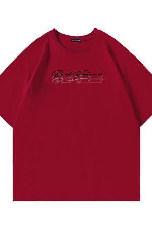 Trendy Plus Size Loose Fit Half-Sleeve T-Shirt for Men, Simple Spring Style with Letter Design, Casual Streetwear Fashion