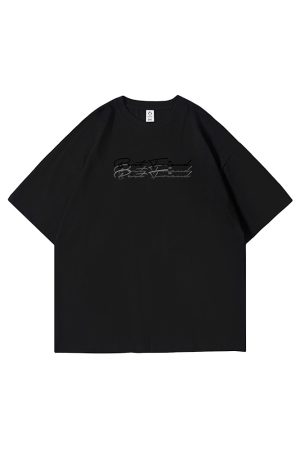 Trendy Plus Size Loose Fit Half-Sleeve T-Shirt for Men, Simple Spring Style with Letter Design, Casual Streetwear Fashion