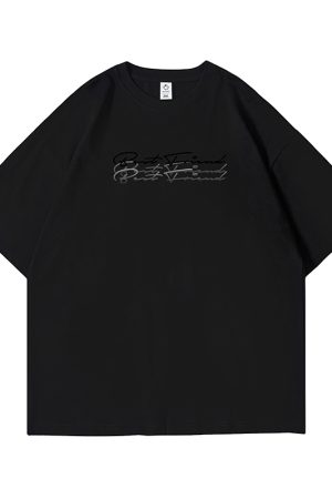 Trendy Plus Size Loose Fit Half-Sleeve T-Shirt for Men, Simple Spring Style with Letter Design, Casual Streetwear Fashion