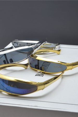 Trendy Punk Retro Laser Sunglasses for Women - Millennial Street Style Cycling and Photography Eyewear