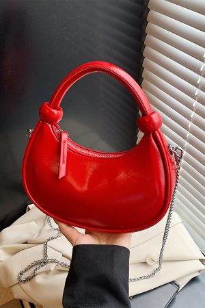 Trendy Red Handbag for Women - Versatile High-End Crossbody & Shoulder Chain Bag - 2025 Fashion Must-Have