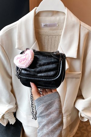 Trendy Red Mini Handbag for Women 2025 - Small Square Crossbody Bag with High-Quality Chain Shoulder Strap