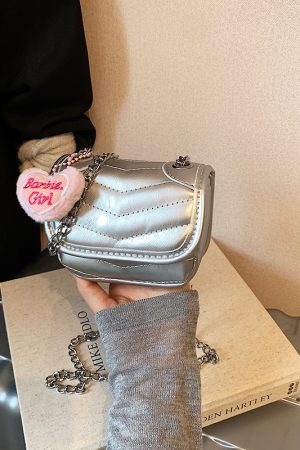 Trendy Red Mini Handbag for Women 2025 - Small Square Crossbody Bag with High-Quality Chain Shoulder Strap