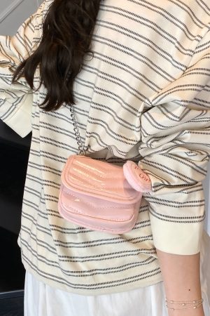 Trendy Red Mini Handbag for Women 2025 - Small Square Crossbody Bag with High-Quality Chain Shoulder Strap