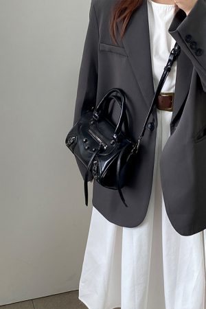 Trendy Retro Motorcycle Bag for Women - Fashionable Shoulder Crossbody Handbag - 2025 Niche Design