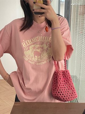 Trendy Retro Pure Cotton Short Sleeve T-Shirt for Men and Women, Plus Size, Loose Fit Hong Kong Style Couple Tee