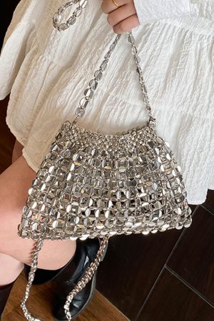 Trendy Rhinestone Drawstring Bucket Bag - Versatile Spring 2025 Shoulder Crossbody Bag with High-End Style