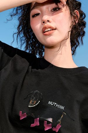 Trendy Sausage Dog Short Sleeve T-Shirt for Couples - American Vintage Loose Fit, Unisex, Summer 2025 Style, Perfect for 90s & Y2K Lovers