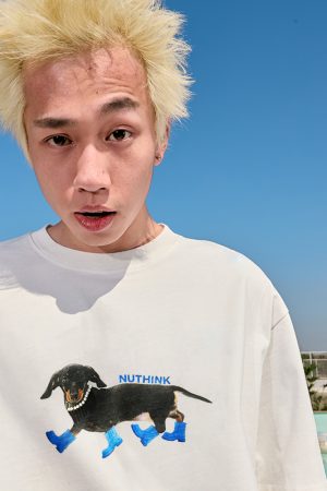 Trendy Sausage Dog Short Sleeve T-Shirt for Couples - American Vintage Loose Fit, Unisex, Summer 2025 Style, Perfect for 90s & Y2K Lovers