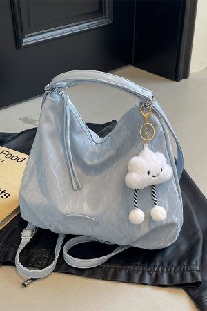 Trendy Silver Travel Backpack for Women - 2025 Multifunctional Large Capacity Shoulder & Crossbody Bucket Bag