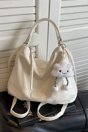 Trendy Silver Travel Backpack for Women - 2025 Multifunctional Large Capacity Shoulder & Crossbody Bucket Bag