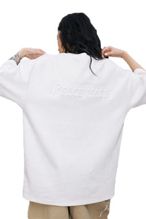 Trendy Suede Short-Sleeve T-Shirt with Steel Stamp, Unisex Loose Fit National Style Tee, Casual Fashion for Men and Women