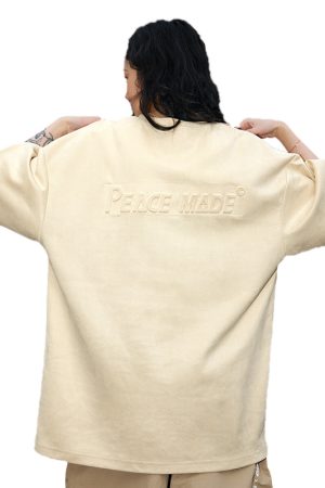 Trendy Suede Short-Sleeve T-Shirt with Steel Stamp, Unisex Loose Fit National Style Tee, Casual Fashion for Men and Women