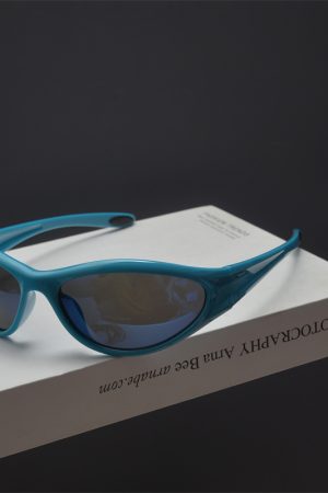 Trendy Summer Millennial Style Street Photography Sunglasses for Small Faces - Colorful Slimming Cycling Shades for Men and Women